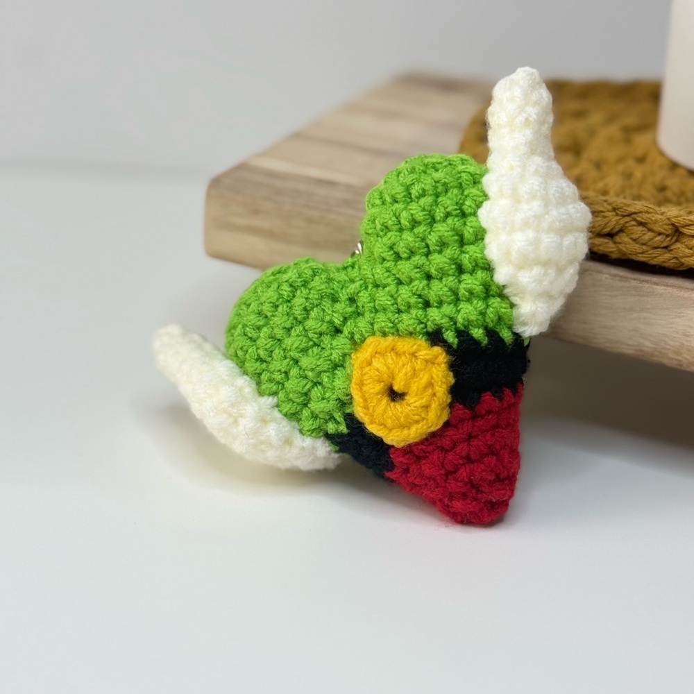 Handcrafted Elf Heart Crochet Keychain